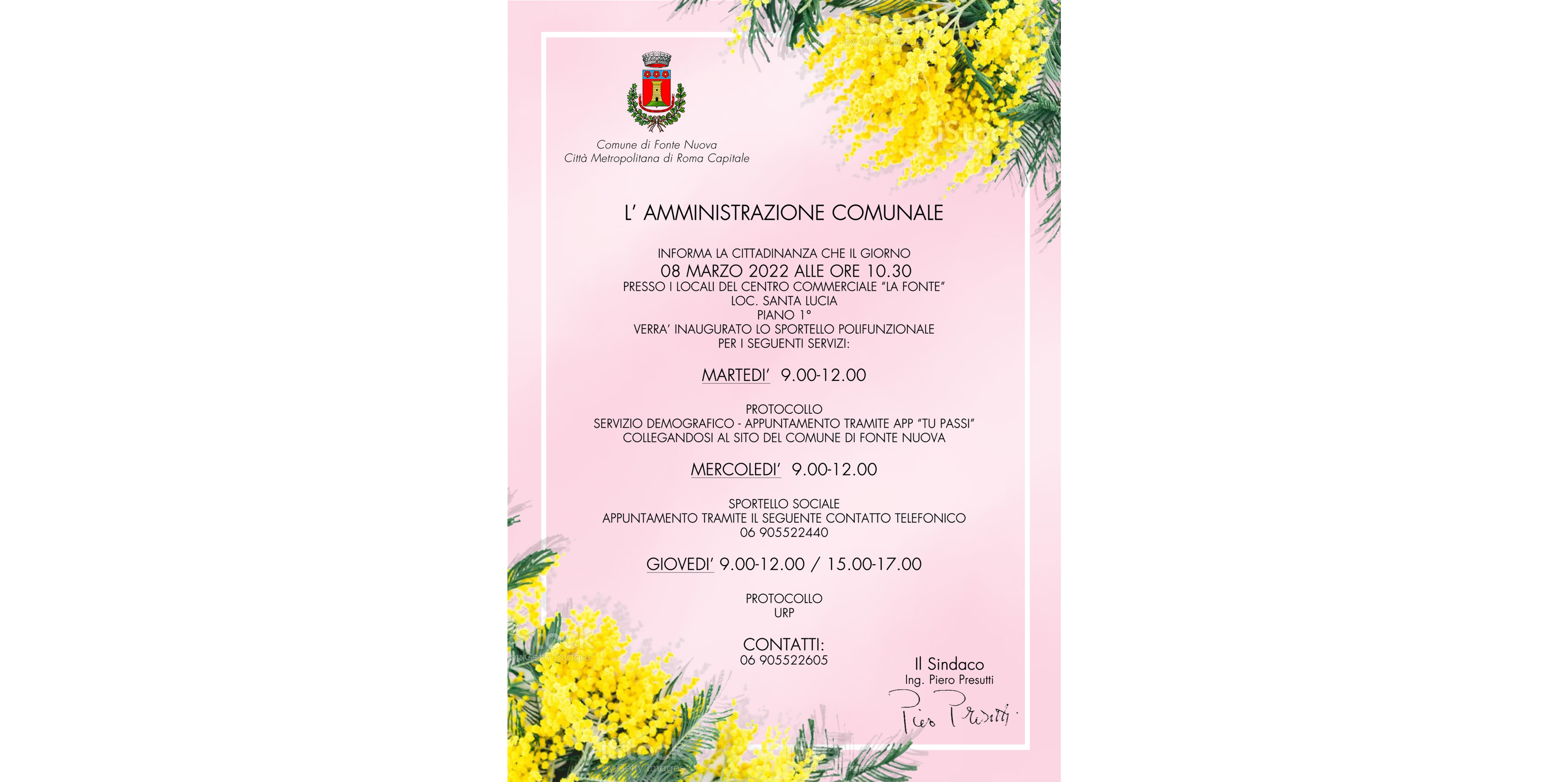 Inaugurazione Sportello Polifunzionale Santa Lucia