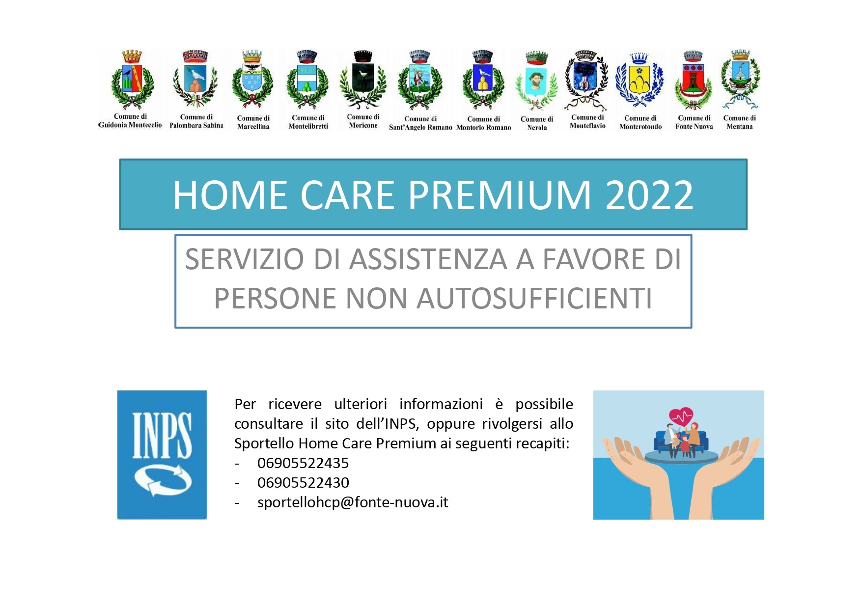 HOME CARE PREMIUM 2022 - Servizio di assistenza a favore di persone non autosufficienti