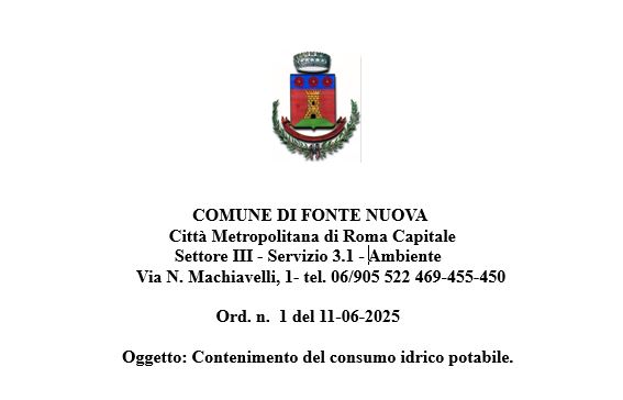 Ordinanza Sindacale n. 1/2025