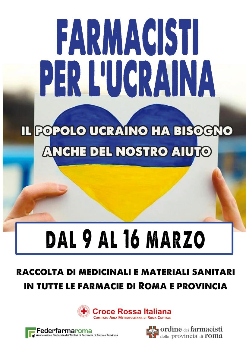 Locandina "Farmacisti per l'Ucraina"