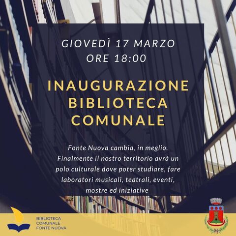 inaugurazione biblioteca comunale