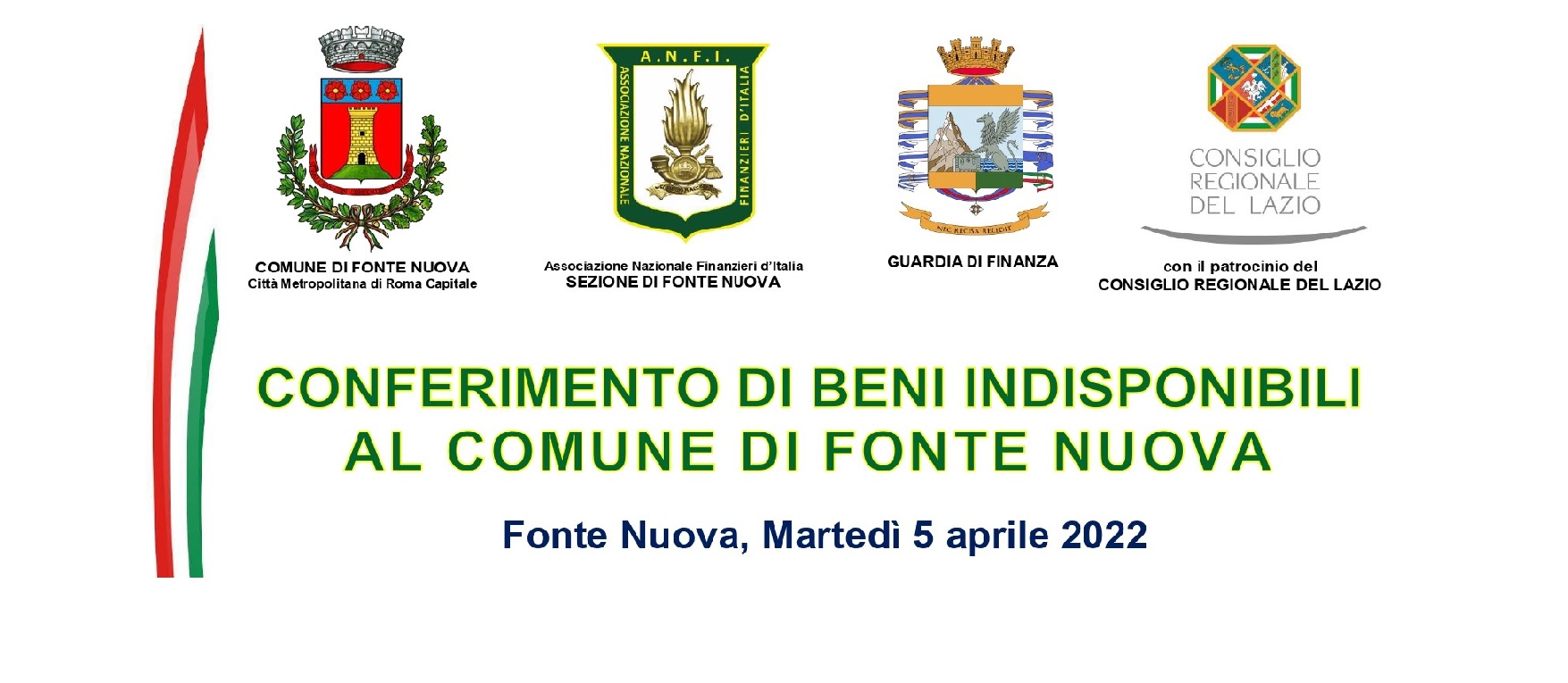 Conferimento di beni indisponibili al Comune di Fonte Nuova